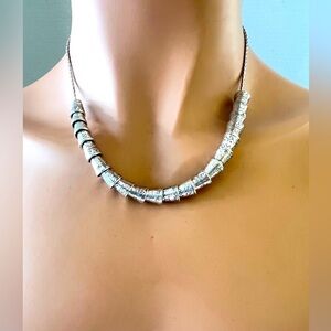 Brighton necklace NWOT.  Silver plated etched necklace. Scrolling NWOT